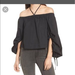 Rebecca Minkoff halter off shoulder blouse